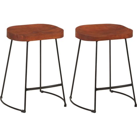 Sgabelli da Bar Gavin 2 pz 45x38x53 cm Legno Massello di Mango vidaXL (1/5)