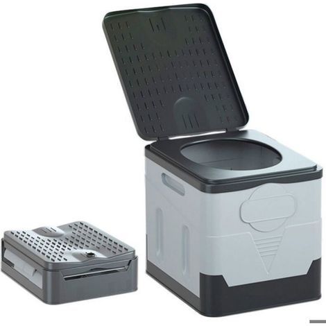 Müllbeutel + Abfallbeutel (schwarz/grau), faltbare Autotoilette, Outdoor-Toilette, tragbare Campingtoilette (1/5)