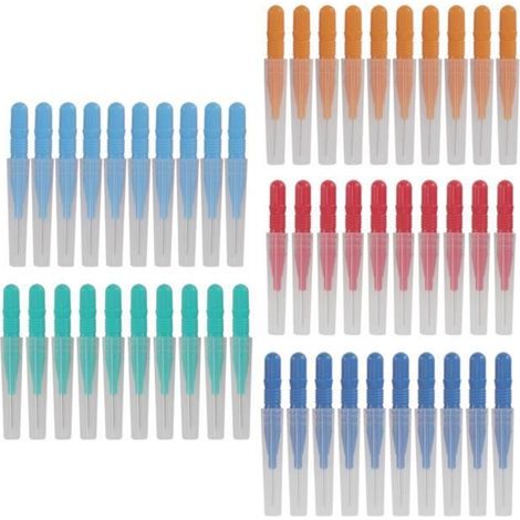 Brossettes interdentaires - ESTINK - 50 pièces - Compactes - Pratiques - Soins bucco-dentaires (1/4)