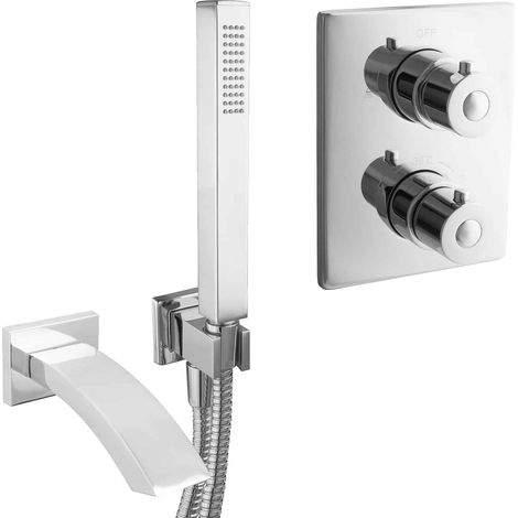 Unterputz Wannenset Komplett Mischbatterie Thermostat (1/5)