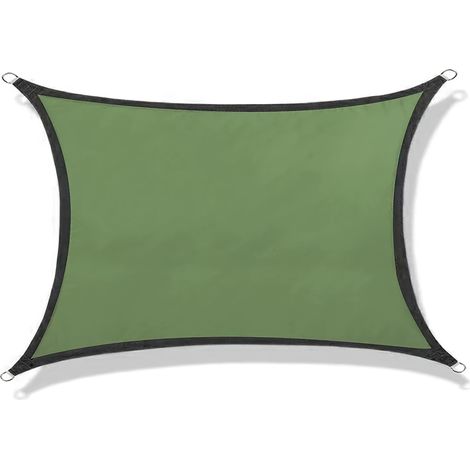 Vela parasole da esterno, offre protezione solare e dai raggi UV, ampia copertura, adatta per spiaggia, terrazza e gazebo da giardino, disponibile nei colori verde militare, kaki, viola e grigio, incl