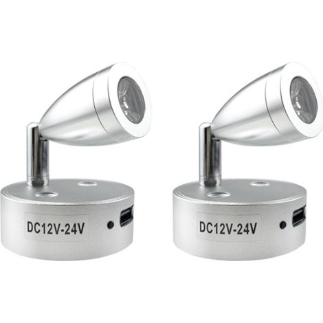 Lampe de lecture LED à intensité variable pour camping-car, lampe de lit avec col de cygne flexible (1/5)