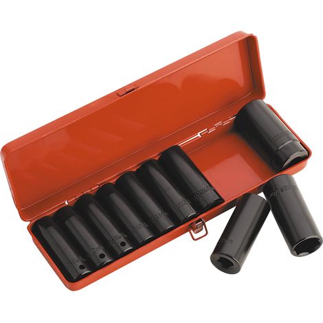 Sealey Impact Socket Set 10pc 1/2Sq Drive Deep Metric AK58/11M
