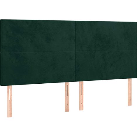 Maison Exclusive - Testiera Verde Scuro 200x5x118/128 cm Velluto