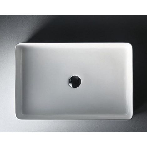 Vasque à poser sans trou rectangulaire DINE 60,5x40,5x11 cm