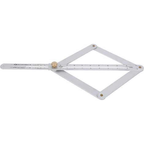 Équerre de mesure d'angle, rapporteur d'angle portable réglable en alliage d'aluminium, avec échelle d'angle numérique en acier inoxydable (argenté) (1/5)