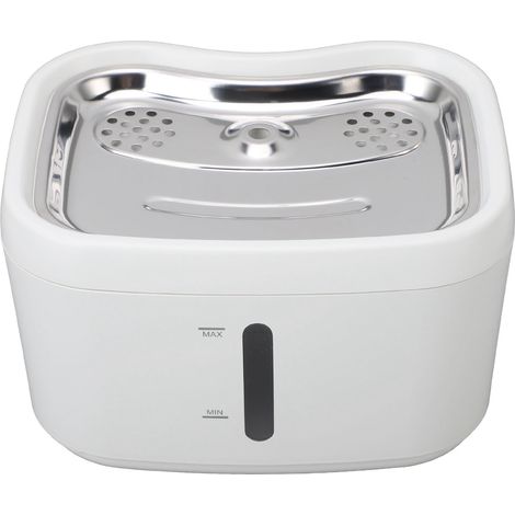 Fontaine à eau sans fil pour chat, batterie 2,5 L 3000 mAh, détection automatique, circulation d'eau, filtration efficace, distributeur d'eau silencieux pour animaux. (1/5)