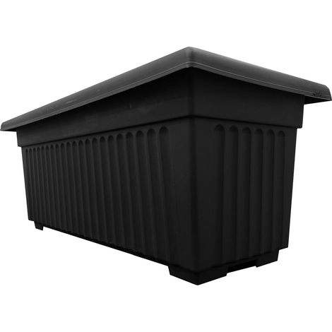 4 x Sovereign Trough 70cm Slate Grey Planters For Home & Garden