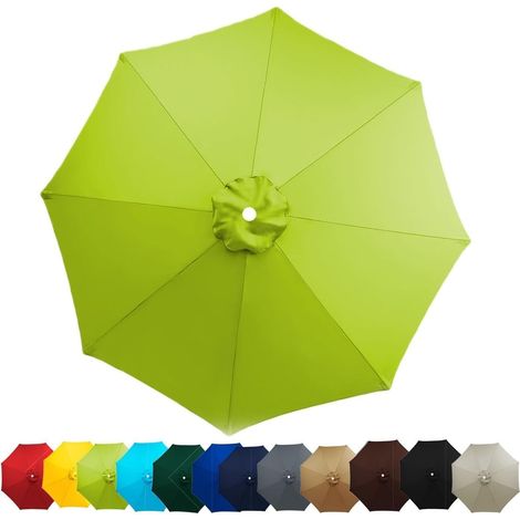 Auvent de Remplacement Baleines Toile de Rechange, Housse de Rechange pour Parasol De Jardin Terrasse Plage(Fruit Vert,2.3M/8 Arms) (1/5)