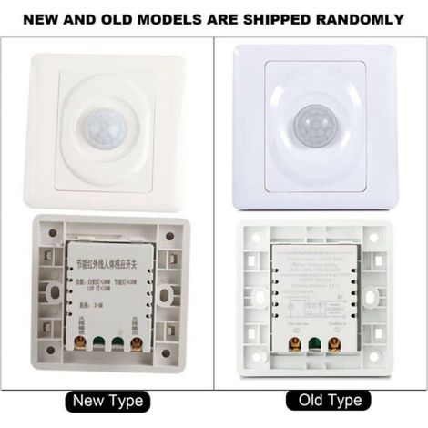 Interrupteur Détection Mouvement PIR 220V, Économie Énergie LED Incandescence (1/4)