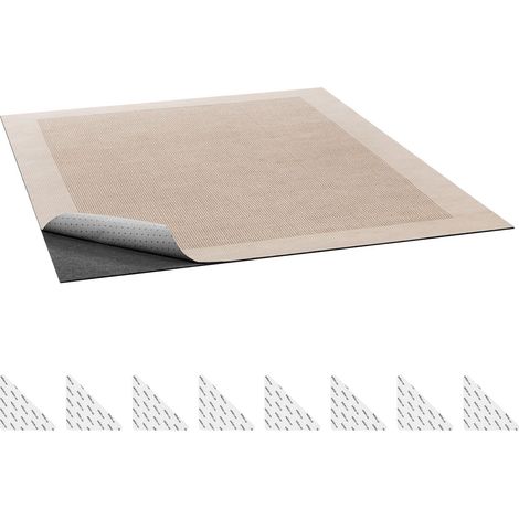 Sous-couche antiglisse pour tapis 1,52 x 2,13 m, protection de plancher en feutre et caoutchouc double face, maintien des tapis sur parquet et tous revêtements (1/5)