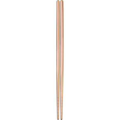(Or rose) Une paire de couteaux de table antidérapants en acier inoxydable 304, résistants à la chaleur et faciles à nettoyer. (1/5)