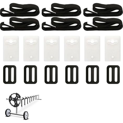 6 sangles de maintien pour bâche solaire de piscine mobile, bâche de protection, film à bulles (1/5)