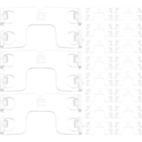 30 clips papillon en plastique pour stores, destinés à remplacer les boîtes à rideaux domestiques. (1/5)