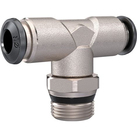 Riegler T-Steckverschraubung »universal short«, drhb. 1/4, Schl.8 (1/3)