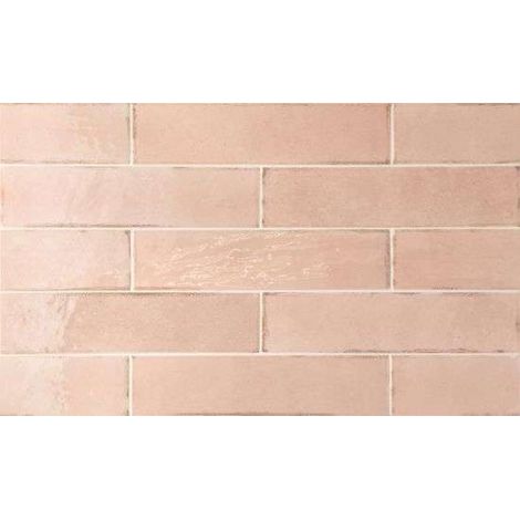 Carrelage mur effet zellige rose brillant 6x24,6 cm TRIBECA TEA ROSE (vendu par boite de 0,50m2) (1/5)