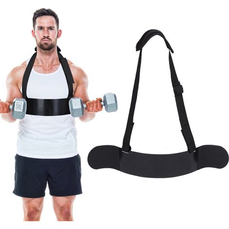 Support de flexion des biceps robuste Arm Blaster en alliage d'aluminium épais avec sangle réglable Bic (1/2)