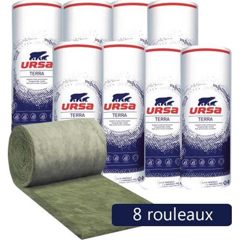 Ursa – Panneau d'isolation acoustique laine de verre 60mm – 86,40m² – R 1.5 – Pour cloisons – Douce au toucher et peu poussiéreuse (1/3)