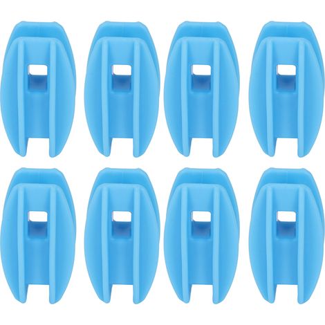 100 isolateurs de clôture électrique résistants aux intempéries, tubes carrés en ABS, pour fil d'acier, bleus (1/5)