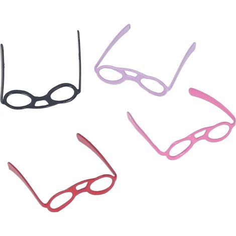 Lot de 4 lunettes miniatures pour maison de poupée (échelle 1:12), mignonnes et faciles à réaliser soi-même. Accessoire de décoration et cadeau. (1/5)