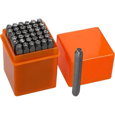 Set de 37 Tampons en Métal 3mm, Lettres A-Z Chiffres 0-9 (1/5)