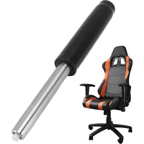 Ersatz-Gasfeder für Bürostühle, für Drehstühle, Bürostühle und Stühle, höhenverstellbare Gasfeder, Premium-Ersatzteile (schwarz) (1/4)