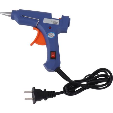 Machine à colle thermofusible portable et manuelle de 20 W, avec batons de colle pour le bricolage, les loisirs créatifs, la réparation et la décoration de la maison.