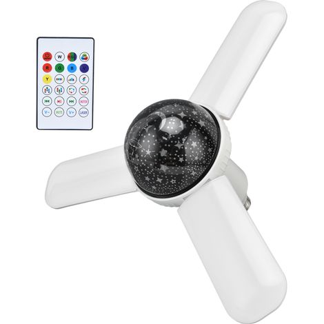Projecteur LED avec haut-parleur et projecteur de musique sans fil, ampoule RGBW à changement de couleur, télécommande, culot à vis E27, 85 V-265 V (1/5)