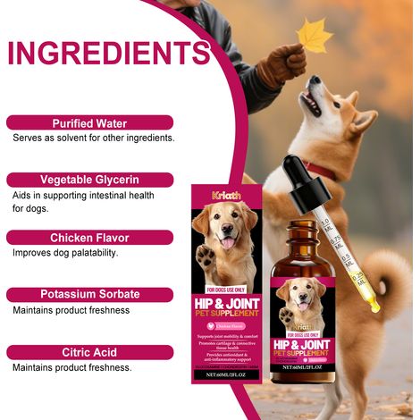 Gentle joint care drops for dogs, suitable for treating joint and skin discomfort. 60ml -- BIEMMEDUE (1/5)