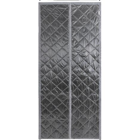 Rideau de porte, isolation thermique, réduction du bruit, GRIS (1/2)