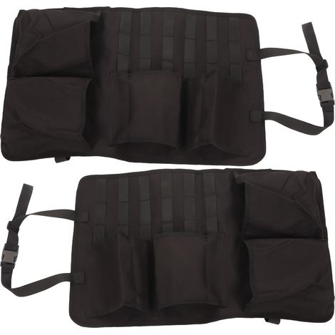 2PCS Organisateur de Siège Auto en Tissu Oxford Imperméable, Facile à Nettoyer et Sans Odeur pour Banquette Arrière, Noir (1/5)