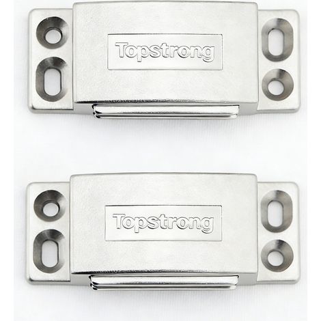 TOPSTRONG Loquet Magnétique de Placard Idéal pour Portes d'armoire, Placards, Facile à Installer Aimant Porte Placard Magnétique inclus (1/3)