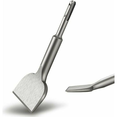 Burin SDS PLUS Carrelage, 165mm x 75mm Série d'élargissement de Haute Qualité, Ciseau à Tuiles Courbé Ciselé pour la Céramique et Les Carreaux de Sol (1/5)