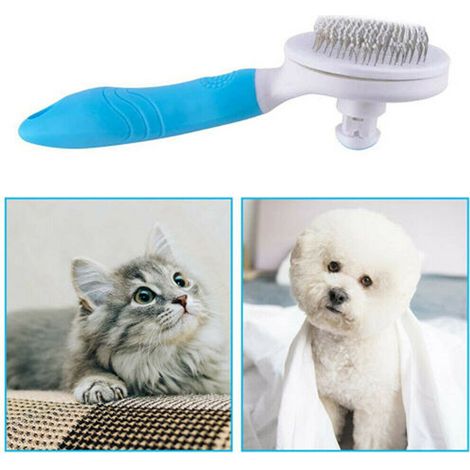 Brosse de nettoyage spéciale pour animaux de compagnie, avec fonction massage, adaptée aux chiens et aux chats, dimensions : 18 x 10 (1/5)
