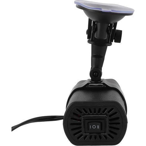 Ventilateur chauffant pour voiture 150 W 12 V, chauffage rapide, dégivreur et désembueur de pare-brise avec base à ventouse pour la conduite hivernale, noir (1/5)