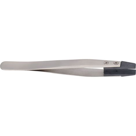 Pincettes en plastique, tête de remplacement en Fiber de carbone, fixation plate antistatique mate sablée pour l'électronique
