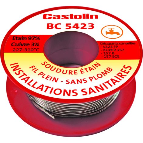 Bobina BC5423 - saldatura morbida senza piombo lega stagno/cuivre 3% Ø2 - 500g