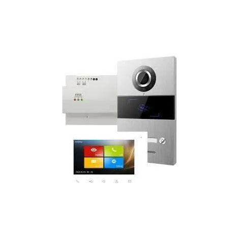 hhg Kit Vídeo 2-Hilos Villa Blanco con Pantalla de 7 pulgadas