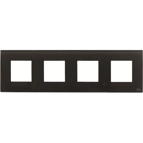Zenit Plaque de Finition 4X2 modules Verre Noir 2CLA227400N3102 ABB N2274CN