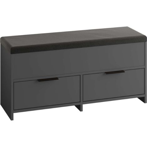 Mueble zapatero - 4 compartimentos - negro POLI