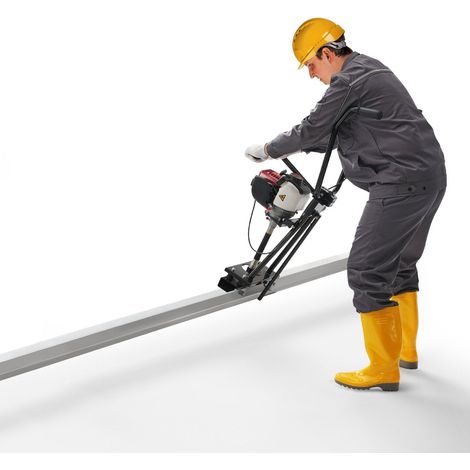 Niveau laser béton, ensemble règle en aluminium 2445mm, moteur vibrant 4 temps pour lissage ciment, poignées réglables en hauteur, outil béton haute efficacité 6500RPM (1/5)