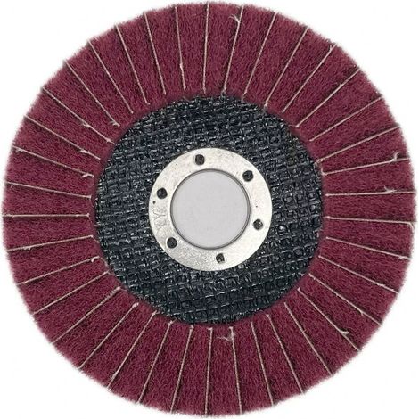 Lot de 5 disques de polissage à lamelles en nylon de 115 mm x 22 mm, grain 240, disque abrasif en fibre abrasive, roues de polissage pour meuleuse