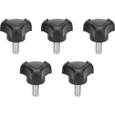 5 vis à poignée triangulaire M8-18 à tête plastique longue filetée