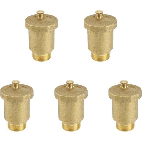 5 pièces laiton purgeur air 3 4 pouces filetage mâle pour chauffe-eau solaire pression soupape sécurité outils air (1/5)