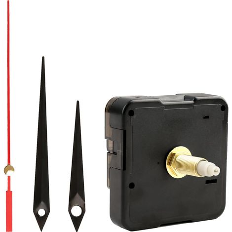 Mouvement Horloge Quartz Silencieux avec Aiguilles Fluorescentes Mécanisme Horloge Murale DIY Kit Remplacement Balayage Continu sans Tac pour Réparation Horloges Maison Bureau Chambre Salon Restaurant (1/5)