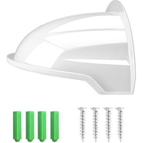 Housse de caméra de surveillance, housse de protection ABS pour caméras, protection solaire, protection contre la pluie, adaptée aux caméras Bullet et dôme (blanc) (1/4)
