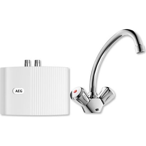 AEG Petit chauffe-eau MTH 350 UT écoulement libre avec mélangeur 2 poignées