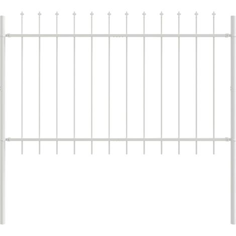 Maison Exclusive - Gartenzaun 7 pcs Weiß 11,9 x 1,2 m Pulverbesch