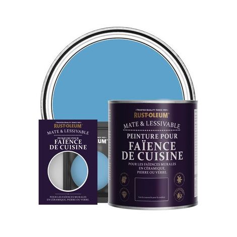 Peinture pour Faïence de Cuisine, Finition Mate - Céruléen (1/3)