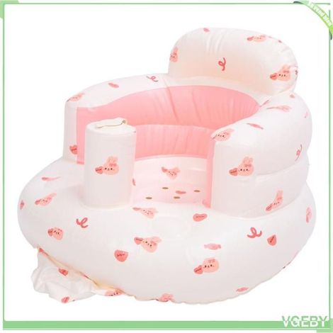 Gonflable pour bébé avec pompe à Air, chaise de soutien imprimée lapin, canapé doux et sûr pour nouveau-nés, matériau PVC (1/4)